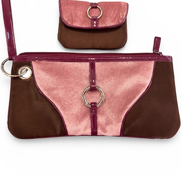 Avon Handbags - Avon Vintage Y2K Brown Satin & Pink Crushed Velvet 2-Piece Bundle
